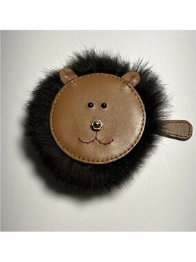 Coach Bear Coin Purse/Bag Charm Leather, Mink Fur, *LIMITED EDITION* NWOT